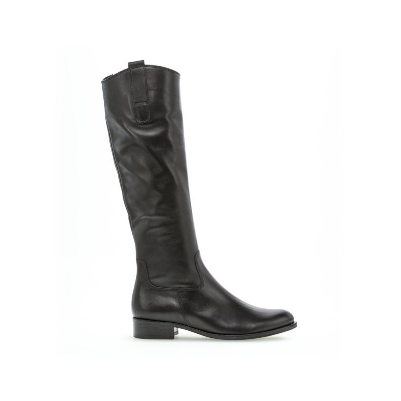 Botte en cuir noir mollet XS | Grande taille femme | GABOR