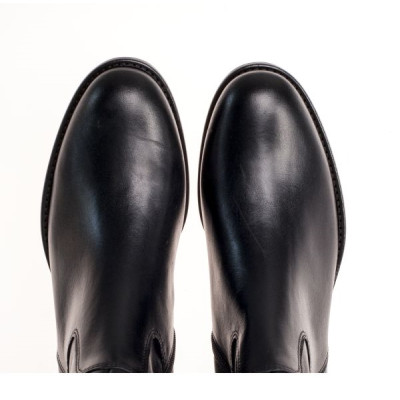 Botte en cuir noir mollet XS | Grande taille femme | GABOR