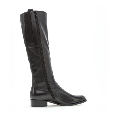 Botte en cuir noir mollet XS | Grande taille femme | GABOR