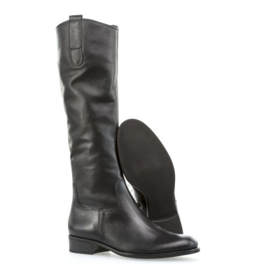 Botte en cuir noir mollet XS | Grande taille femme | GABOR
