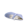 ballerine compensée en nubuck bleu à bride| Petite taille femme | Semler