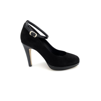 escarpin à bride noir talon haut| petite taille femme | Ellen Kassel