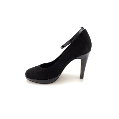 escarpin à bride noir talon haut| petite taille femme | Ellen Kassel