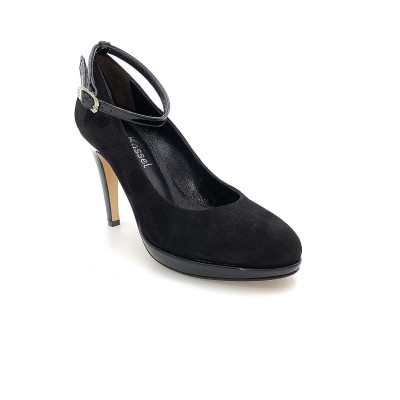 escarpin à bride noir talon haut| petite taille femme | Ellen Kassel