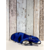 Sandale à talon en cuir bleu électrique | Grande pointure femme | Ellen Kassel