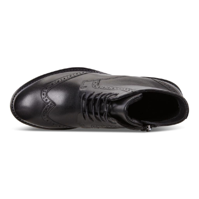 Bottine à lacets habillé en cuir noir bout golf | Petite taille homme |ECCO