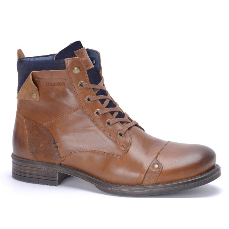 Boots à lacets en cuir cognac | Grande pointure homme | Redskins