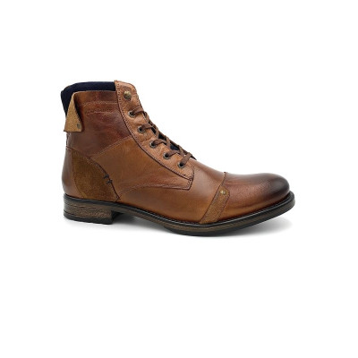 Boots à lacets en cuir cognac | Grande pointure homme | Redskins