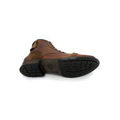 Boots à lacets en cuir cognac | Grande pointure homme | Redskins
