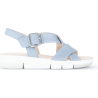 Sandale bleu ciel plate en cuir | Grande pointure femme | Gabor