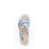 Sandale bleu ciel plate en cuir | Grande pointure femme | Gabor