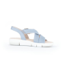 Sandale bleu ciel plate en cuir | Grande pointure femme | Gabor