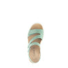 Sandale avec 3 velcros en nubuck tilleul|Grande taille femme|Gabor