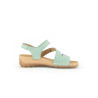 Sandale avec 3 velcros en nubuck tilleul|Grande taille femme|Gabor