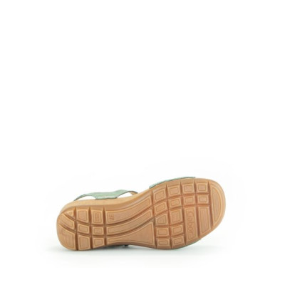 Sandale avec 3 velcros en nubuck tilleul|Grande taille femme|Gabor