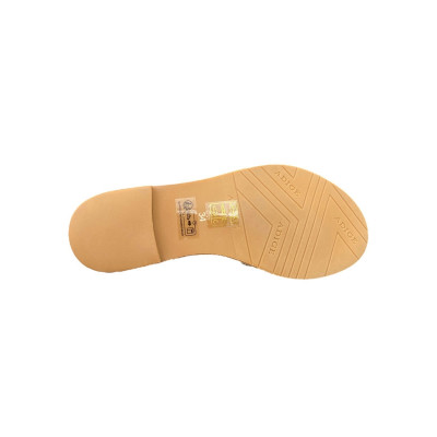 Entre-doigt en cuir orange et or|Petite taille femme|Adige