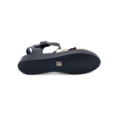 Sandale semelle noir et multicolore| petite taille femme | Ellen Kassel