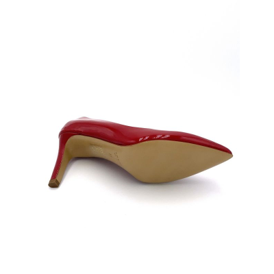 Escarpin à talon en cuir vernis rouge | Petite pointure femme | Elena Ricci