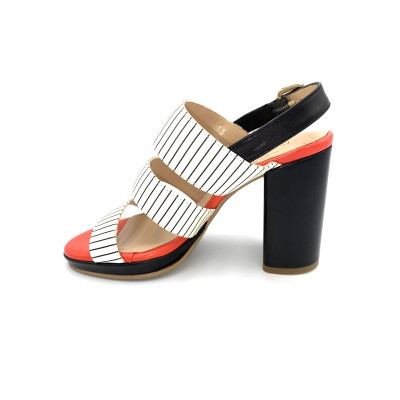 sandale 3 brides plateau talon haut f4305