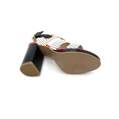 sandale 3 brides plateau talon haut f4305