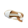 Espadrille ouverte en cuir blanc et élastique | Petite pointure femme | Toni Pons