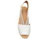Espadrille ouverte en cuir blanc et élastique | Petite pointure femme | Toni Pons