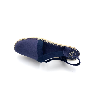 Espadrille en textile marine plate | Grande pointure femme | Toni Pons