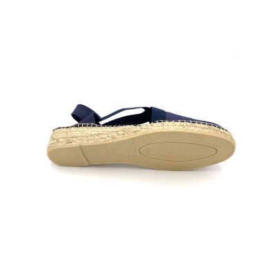 Espadrille en textile marine plate | Grande pointure femme | Toni Pons