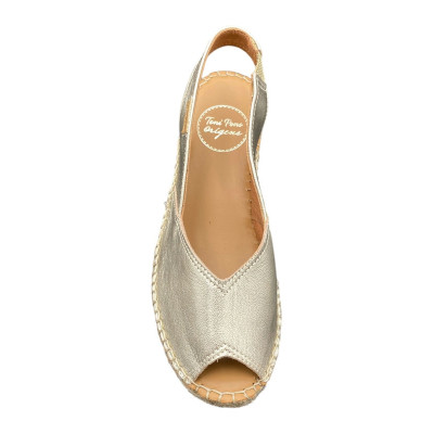 espadrille décoltée en cuir bernia