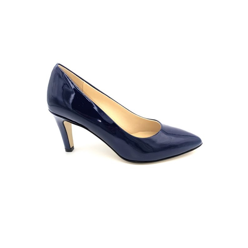 Escarpin vernis marine bout pointu| petite taille femme | Ellen Kassel