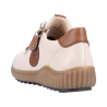 Basket crantée à lacets en cuir crème | Grande pointure femme | Remonte