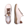 Basket crantée à lacets en cuir crème | Grande pointure femme | Remonte