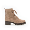 Bottine à talon et lacet en velours beige | Grande taille femme | Gabor