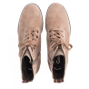 Bottine à talon et lacet en velours beige | Grande taille femme | Gabor