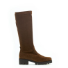 Botte marron en microvelour grosse semelle | Grande pointure femme | Gabor