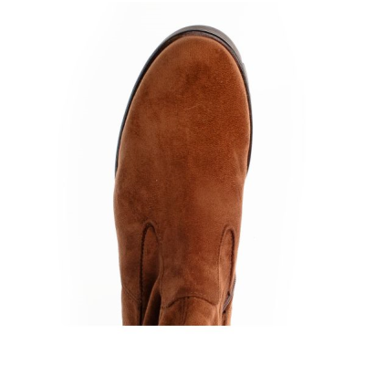 Botte marron en microvelour grosse semelle | Grande pointure femme | Gabor