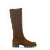 Botte marron en microvelour grosse semelle | Grande pointure femme | Gabor