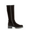 Botte en microvelour noir semelle épaisse | Grande taille femme |Gabor