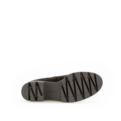 Botte en microvelour noir semelle épaisse | Grande taille femme |Gabor