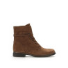 Boots à lacets en chèvre velours cognac et zip | Grande pointure femme | Gabor