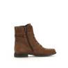 Boots à lacets en chèvre velours cognac et zip | Grande pointure femme | Gabor