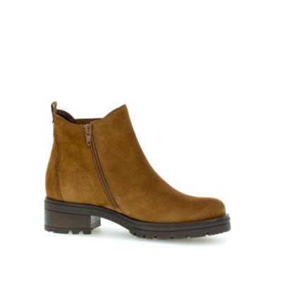 Boots chelsea en velours cuir cognac | Grande pointure femme | Gabor