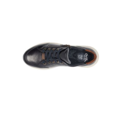 Basket cuir lisse marine|Grande taille femme|Ara