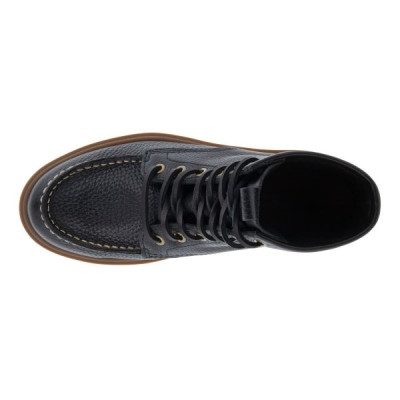 Boots à lacets en cuir grainé noir | Petite pointure homme | Ecco