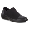 Mocassin confortable en textile gore-tex noir | Grande pointure femme |Ecco