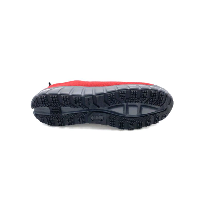 Sneaker en laine bouillie rouge à lacets | Grande taille femme | Ganter