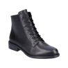 Boots à lacets/Zip en cuir noir et à talon | Grande taille femme | Remonte