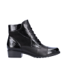 Bottine lacets en similicuir noir | Grande pointure femme | Remonte