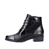 Bottine lacets en similicuir noir | Grande pointure femme | Remonte