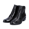 Bottine lacets en similicuir noir | Grande pointure femme | Remonte